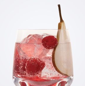 La Poire with Cranberry-Raspberry Sparkling Soda